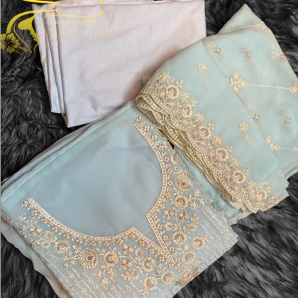 𝐈𝐧𝐝𝐢𝐚𝐧 𝐋𝐮𝐱𝐮𝐫𝐲 𝐂𝐡𝐢𝐟𝐟𝐨𝐧 𝐆𝐞𝐨𝐫𝐠𝐞𝐭𝐭𝐞 𝟯 𝗽𝗶𝗲𝗰𝗲 | Ethnic Wear