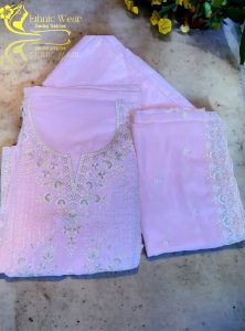 𝐈𝐧𝐝𝐢𝐚𝐧 𝐋𝐮𝐱𝐮𝐫𝐲 𝐂𝐡𝐢𝐟𝐟𝐨𝐧 𝐆𝐞𝐨𝐫𝐠𝐞𝐭𝐭𝐞 𝟯 𝗽𝗶𝗲𝗰𝗲 | Ethnic Wear