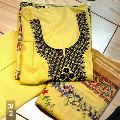 Yellow Luxury Cotton | Best Online Clothing shop | Ethnic Wear
